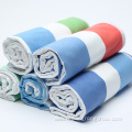 microfiber suede center stripe beach turkish bath towel